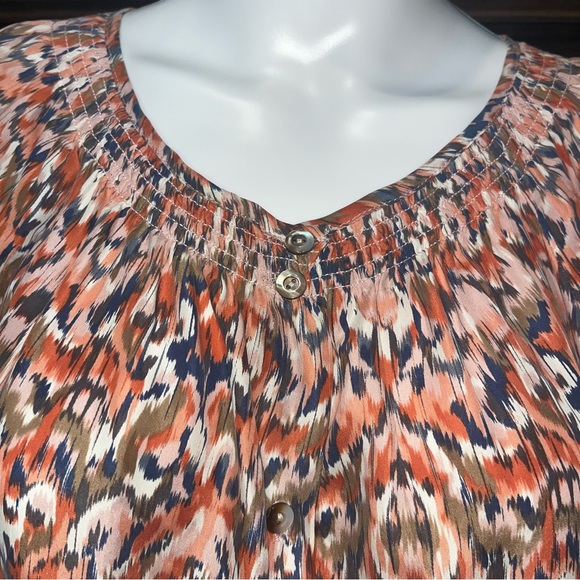 Sundance Ikat print Silk Blouse - Picture 12 of 14